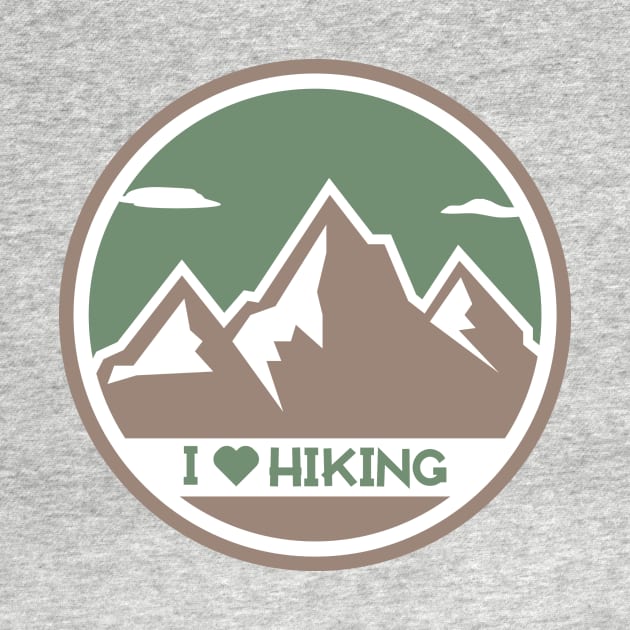 I Love Hiking by HolidayShirts